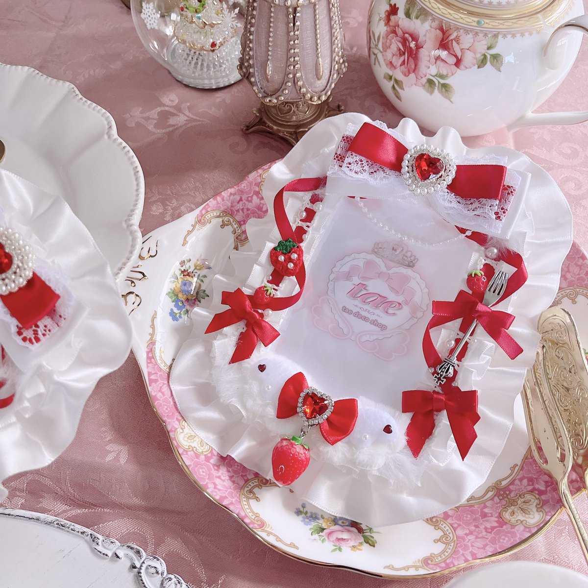 tae_decoshop's tweet image. ショートケーキ🍰デザインは
サテンフリルばーじょんもあります౨ৎ⋆˚.⋆

ちょうど1年前につくりました⸝⸝&amp;gt; ̫ &amp;lt;⸝⸝