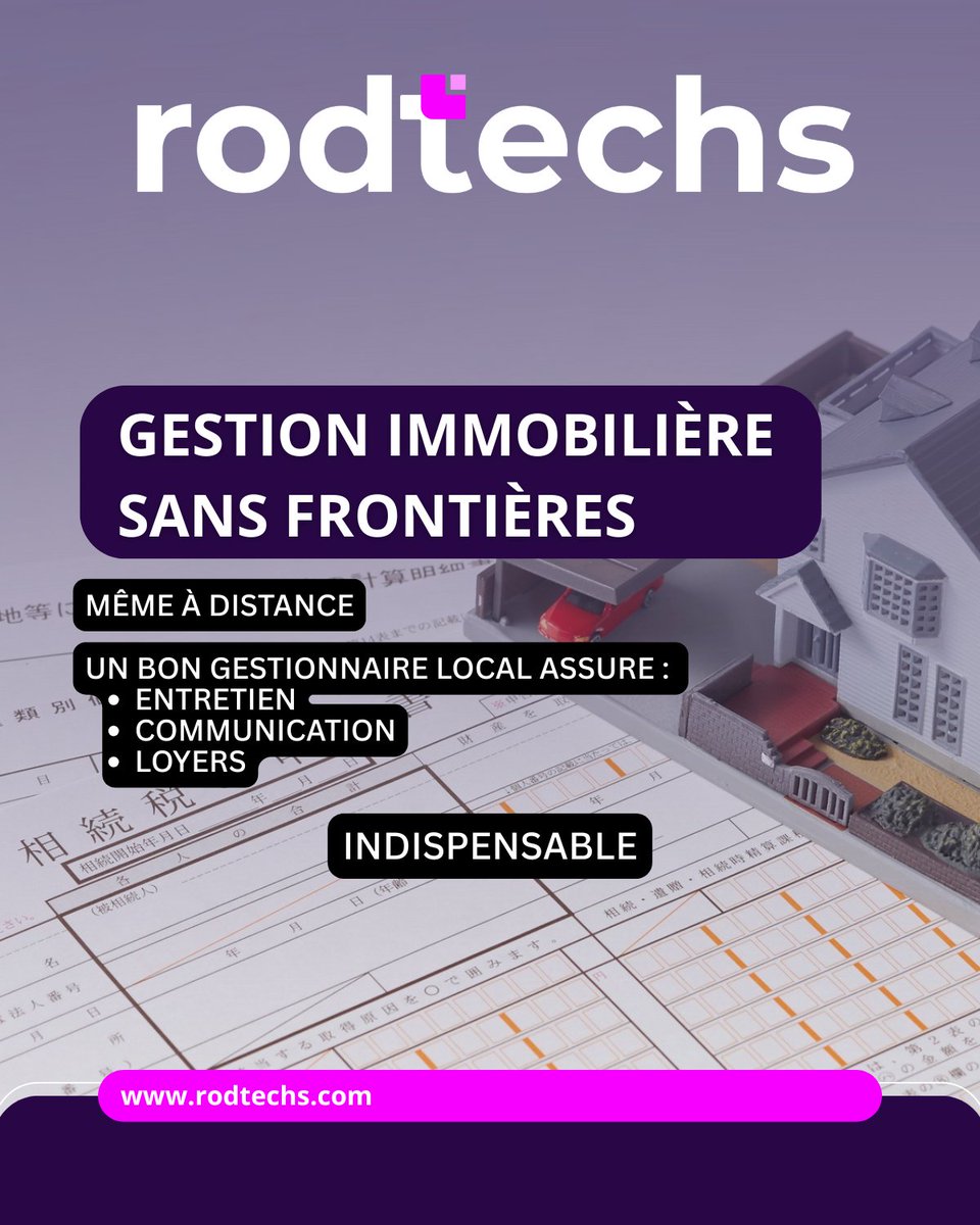RodTechs_'s tweet image. Même à distance, un bon gestionnaire local assure entretien, communication, loyers. indispensable
#GestionLocative #ImmobilierInternational #RodTechs #proptech #realestate #realestateagent #luxuryrealestate #realestategoals #commercialrealestate #realestatesales