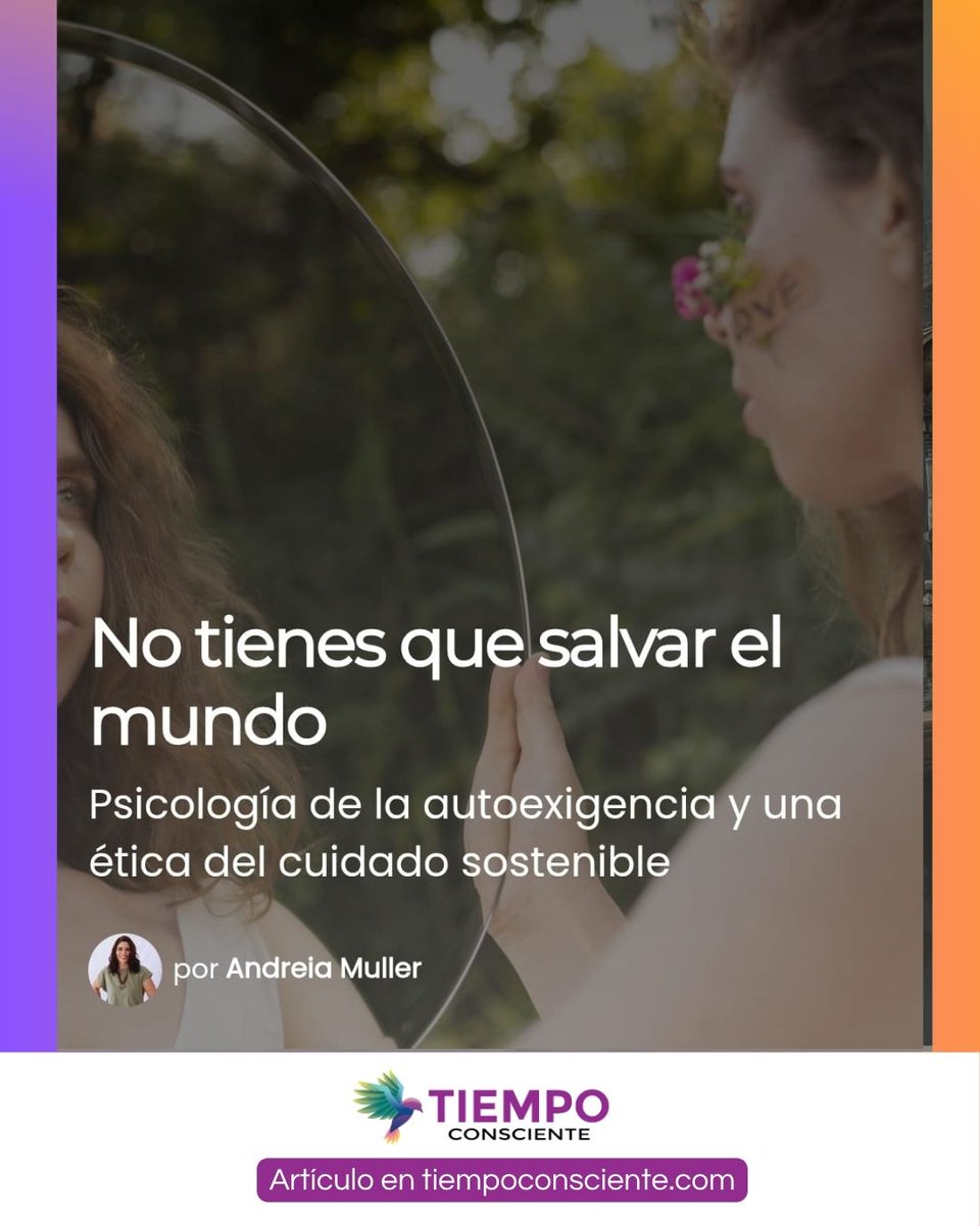 infoconsciente's tweet image. 🧠💔 No tienes que salvar el mundo 
Nos vendieron que el valor se mide en agotamiento. Spoiler: no.

Menos épica, más presencia: energía, límites y propósito claros. 👇👇👇
👉 Lee el mapa práctico completo: 👇👇👇

tiempoconsciente.com/autoconocimien…

#Autoexigencia #Autocuidado #Psicología