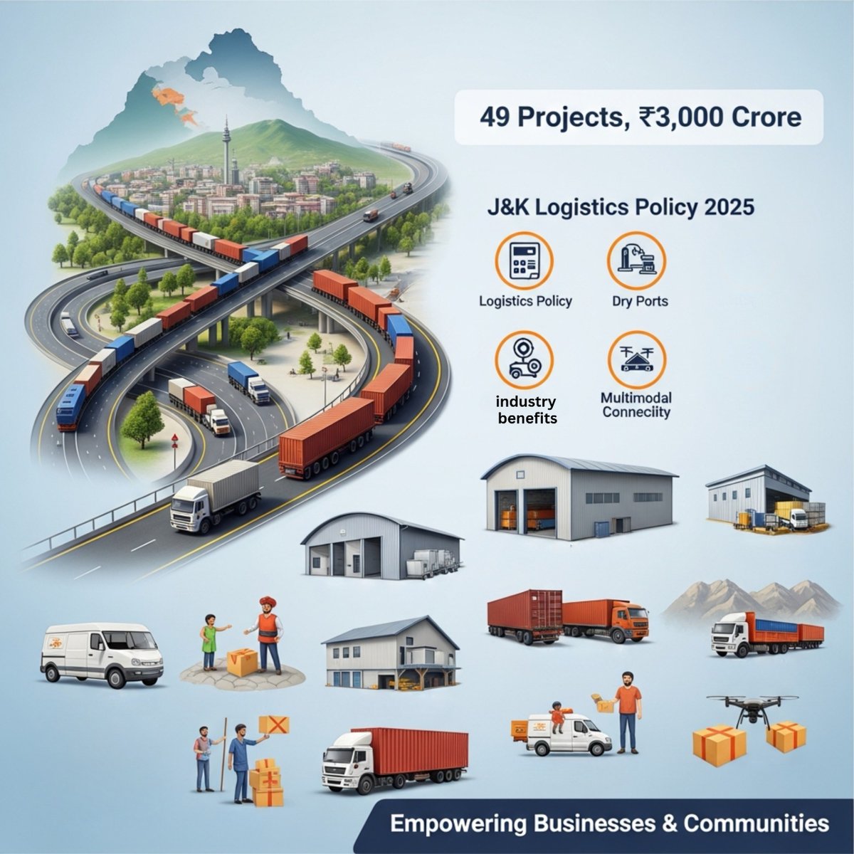 Aarti1608624142's tweet image. Enhanced road and rail connectivity is enabling smoother trade between Jammu, Kashmir and Ladakh, creating a unified regional market.
#JKDevelopment #BadaltaKashmir #EconomicGrowth