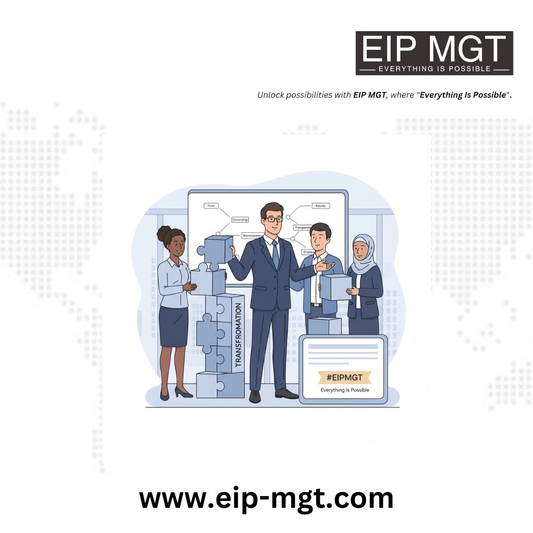 eipmgt's tweet image. Transformation is a team sport. Shared accountability, real results, lasting change. Ready to build together?
#EIPMGT #EverythingIsPossible