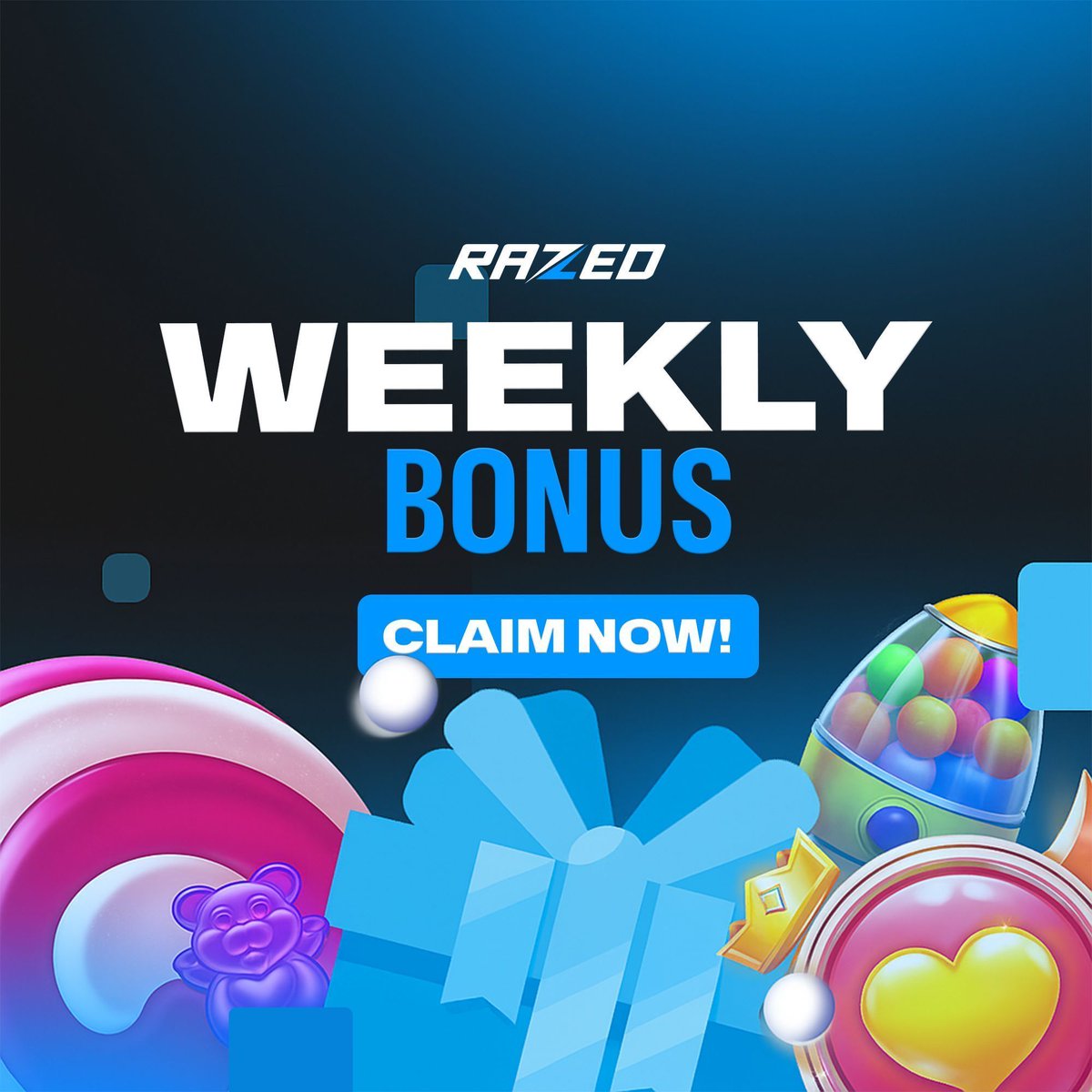 Razedcom's tweet image. Weekly Bonus is ready to claim!!💰 

Drop usernames for some love 👀💸