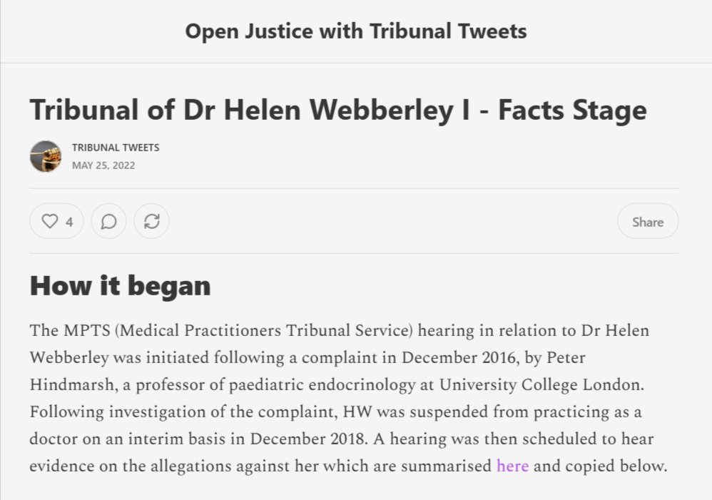 <a href="/LeonDonnelly18/">Leon Donnelly</a> <a href="/jo_bartosch/">Jo Bartosch</a> Read what happened here. Tribunal Tweets was set up to report the evidence at Helen Webbeley's tribunal. tribunaltweets.substack.com/p/tribunal-of-…