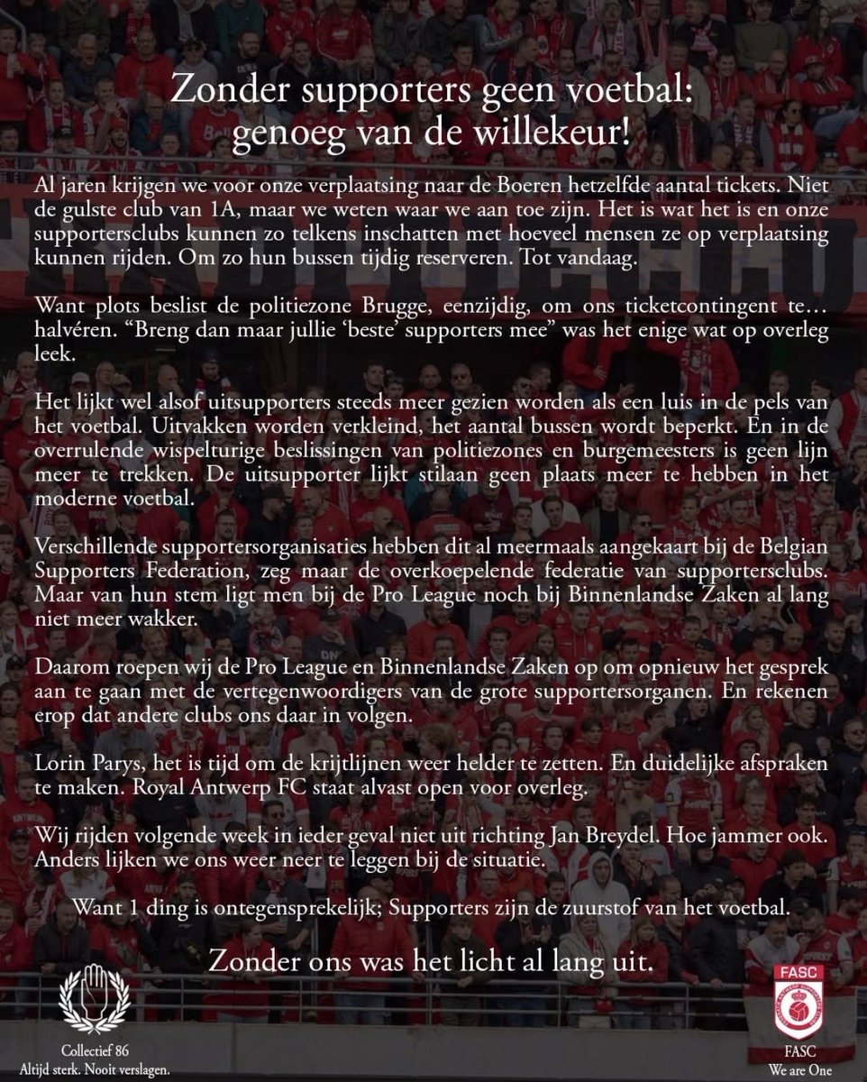 Moenske's tweet image. #LoveTheGameHateTheBusiness #RAFC @ProLeagueBE @lorinparys123 @PolitieBrugge