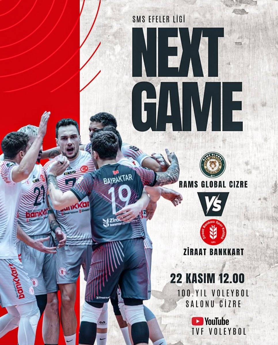 zycswego's tweet image. [efeler ligi]  🇹🇷🏐

ziraat vs rams global cizre

25.11.22 tue 12.00 
📍100 yil voleybol salonu cizre
▶️ yt tvf voleybol

🔴⚪
