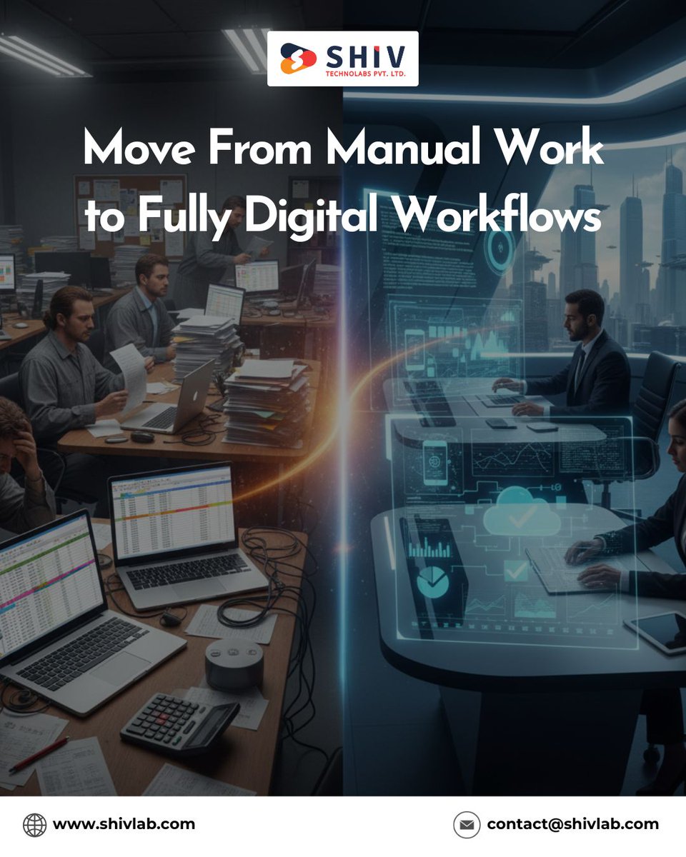 Shiv_Technolabs's tweet image. 𝗦𝗮𝘆 𝗴𝗼𝗼𝗱𝗯𝘆𝗲 𝘁𝗼 𝗺𝗲𝘀𝘀𝘆 𝘀𝗽𝗿𝗲𝗮𝗱𝘀𝗵𝗲𝗲𝘁𝘀 𝗮𝗻𝗱 𝘀𝗹𝗼𝘄 𝗺𝗮𝗻𝘂𝗮𝗹 𝘁𝗮𝘀𝗸𝘀 👋

Shift your business to fast, smart, fully digital workflows that save time, cut errors, and give you real control.

🌐 shivlab.com

#shivtechnolabs #knightcoders