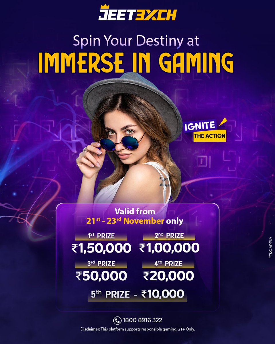 jeetexch's tweet image. Spin Your Destiny at &quot;Full House Fortune Fest

🔥 1st Prize - ₹1,50,000
🔥 2nd Prize - ₹1,00,000
🔥 3rd Prize - ₹50,000
🔥 4th Prize - ₹20,000
🔥 5th Prize - ₹10,000

📅 Valid from 21st November - 23rd November! Don’t miss your chance! 🚀