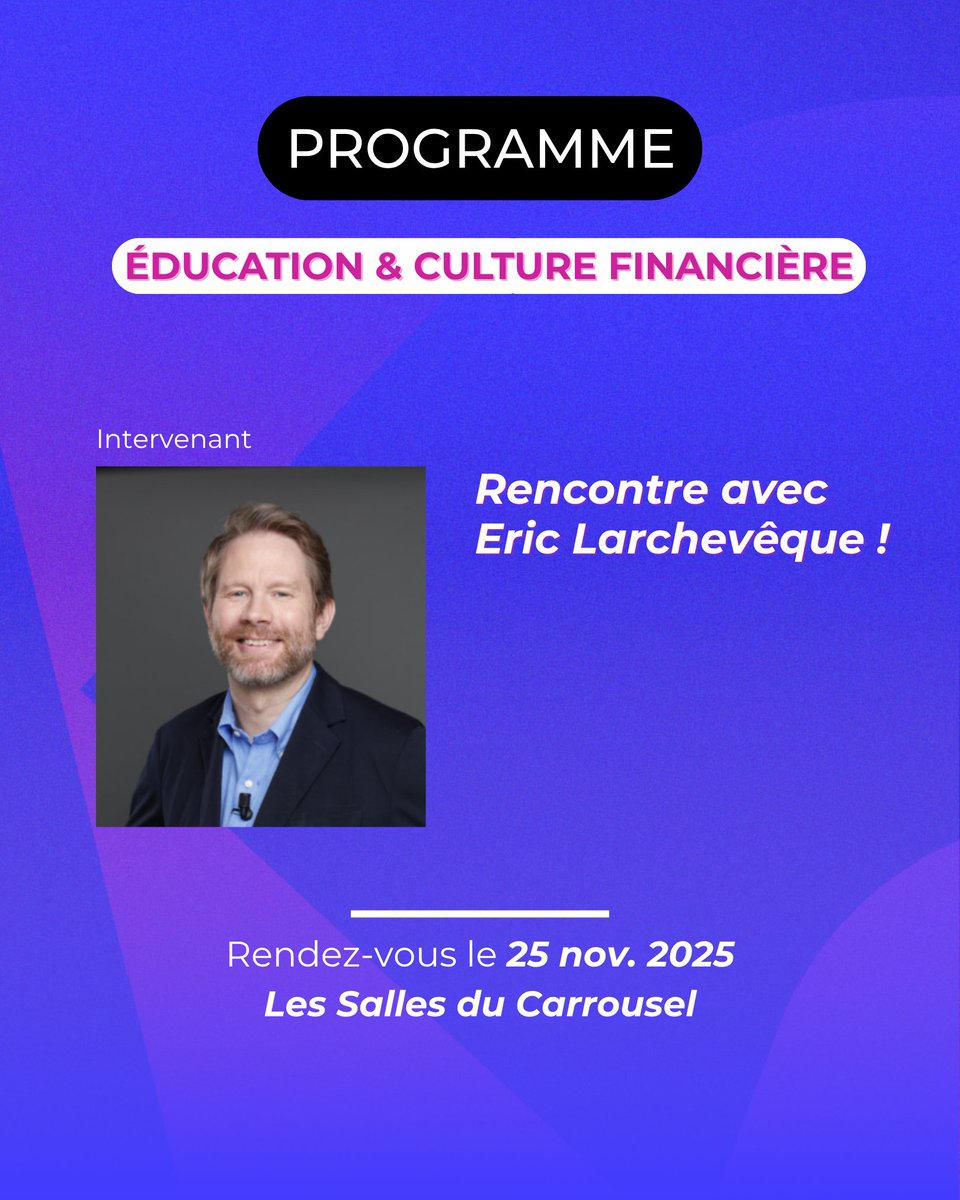 Mardi, vous avez rendez-vous avec <a href="/EricLarch/">Eric Larchevêque</a> 😎!

Le cofondateur de LEDGER et investisseur de l'émission Qui veut être mon associé sur M6 participera à 2 événements durant Investir Day 2025.

N'oubliez pas de réserver vos billets, ils sont gratuits 👉 investirday.fr/registration/b…