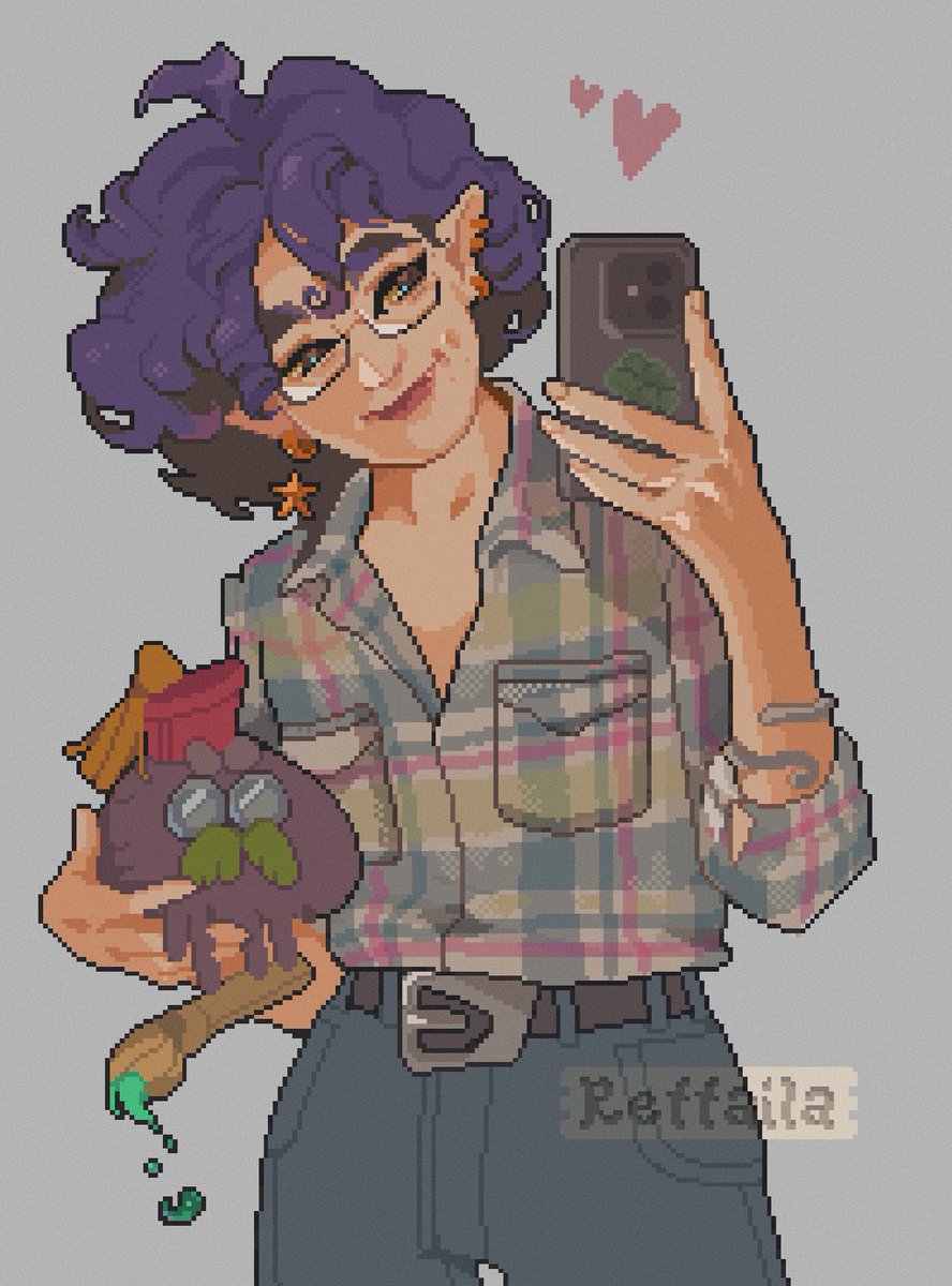 I’m Retti, and I love teeny tiny pixel dots ✨🌺🥦 #pixelart #pixelartist #ドット絵 #ドット絵師さんと繋がりたい