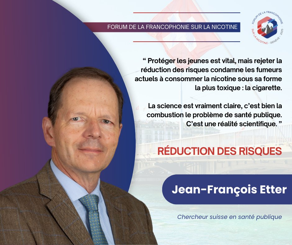 Le Professeur <a href="/etterjf/">Jean-Francois ETTER</a> entame la session avec un message fort : « Protéger les jeunes est vital, mais rejeter la réduction des risques condamne les fumeurs actuels à consommer la nicotine sous sa forme la plus toxique : la cigarette. La science est vraiment claire, c’est bien la