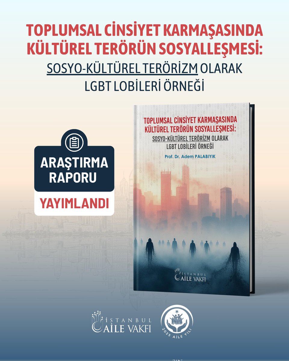 LGBT Lobilerini Sosyo-Kültürel Terörizm olarak tanımladığım, kaleme aldığım ve  <a href="/istnblailevakfi/">İstanbul Aile Vakfı</a> olarak yayınladığımız raporumuz, Cumhurbaşkanımızın gündeminde...

Elhamdülillah...🇹🇷

#LGBTTerörü