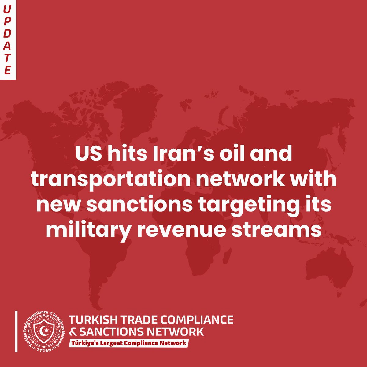 ttcsnetwork's tweet image. The US Department of the Treasury’s Office of Foreign Assets Control (OFAC) has sanctioned a broad network of front companies, shipping intermediaries, and vessels connected to Iran’s armed forces for facilitating its oil exports. 
#TTCSN #TürkiyeTradeCompliance #ExportControl