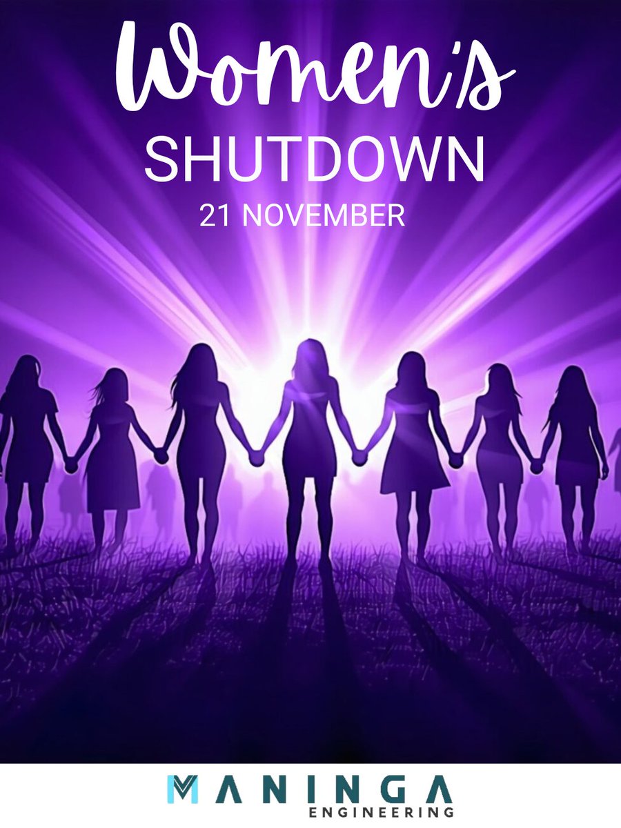 ManingaE's tweet image. We pause to stand with the G20 Women’s Shutdown. Let’s make their voices impossible to ignore.

Without women, South Africa stops.💜💜💜

#WomenShutdown #EngineeringForChange #GBVF #DiversityInEngineering #StandWithWomen