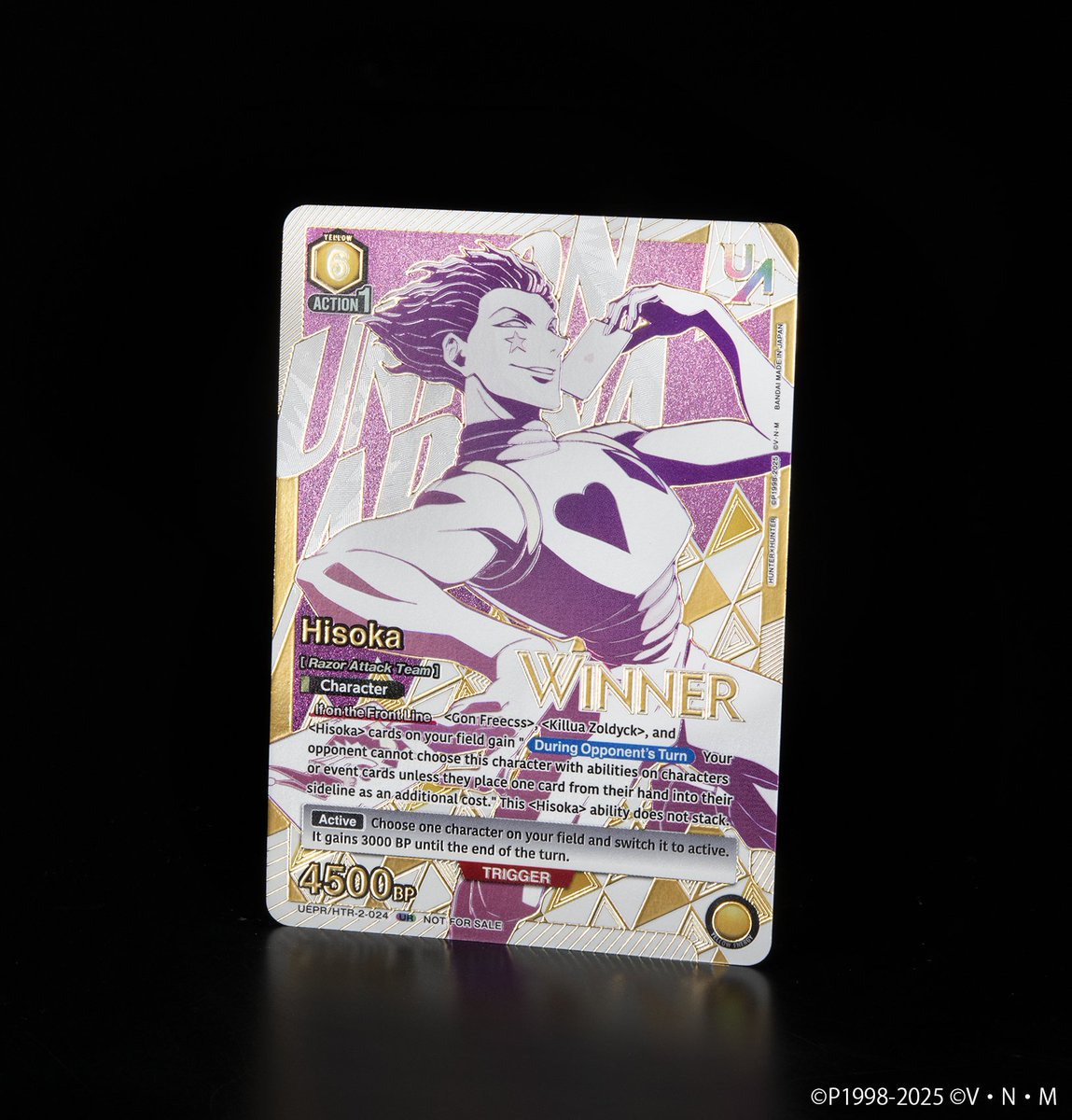 UA_EN_TCG's tweet image. [Events]
To all HUNTER×HUNTER fans! 📢
Compete in a #HUNTERHUNTER RARE BATTLE from November 7 to December 17 and win to claim this shiny Hisoka UNION RARE Winner Card! 🏆

Register here! 👇
bandai-tcg-plus.com/event
Event details here! 👇
unionarena-tcg.com/na/events/rare…

#UNIONARENA_EN