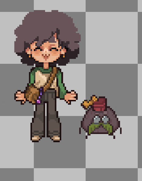 Life kidnapped me for a hot minute due to personal chaos, but plot twist:

I respawned with CURLS and the spirit of Bob Ross whispering in my ear…👁️👄👁️

I fear no one.😭❤️

Icon overhaul incoming.
 #pielart #ドット絵師さんと繋がりたい #ドット絵