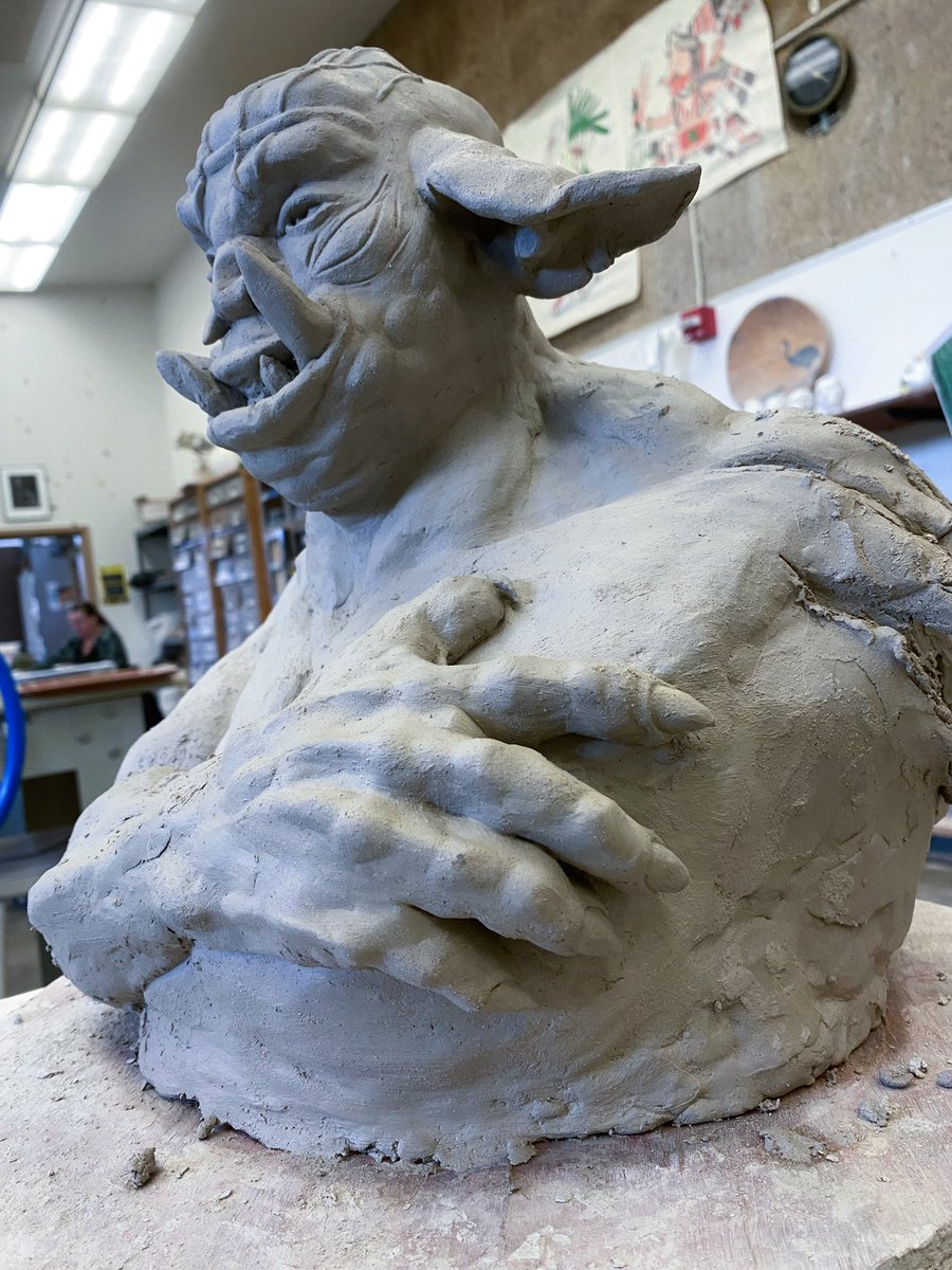 bokkorino's tweet image. Orcing #sculpture #orcs #monster #characterdesign