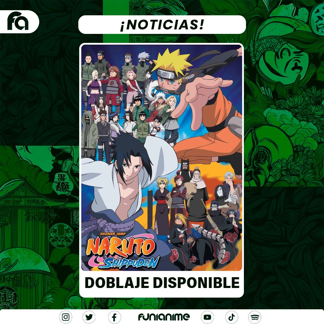 funianime's tweet image. Ya podemos disfrutar de los episodios 394 - 413 de &quot;Naruto Shippuden&quot; en Netflix con su doblaje latino.

#Anime #Doblaje