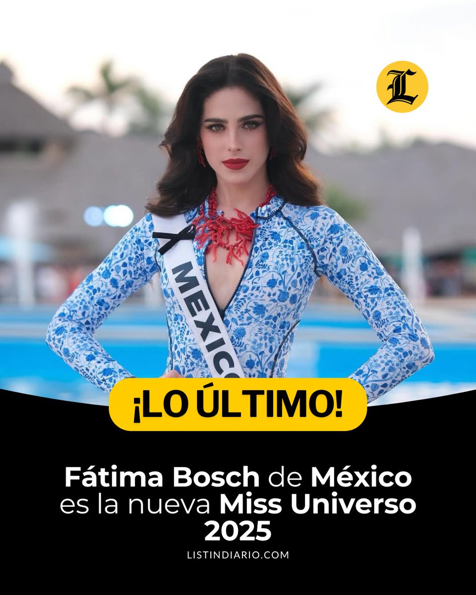 ListinDiario's tweet image. #LoÚltimoLD | Fátima Bosch de México es la nueva Miss Universo 2025. 

#ListínDiario