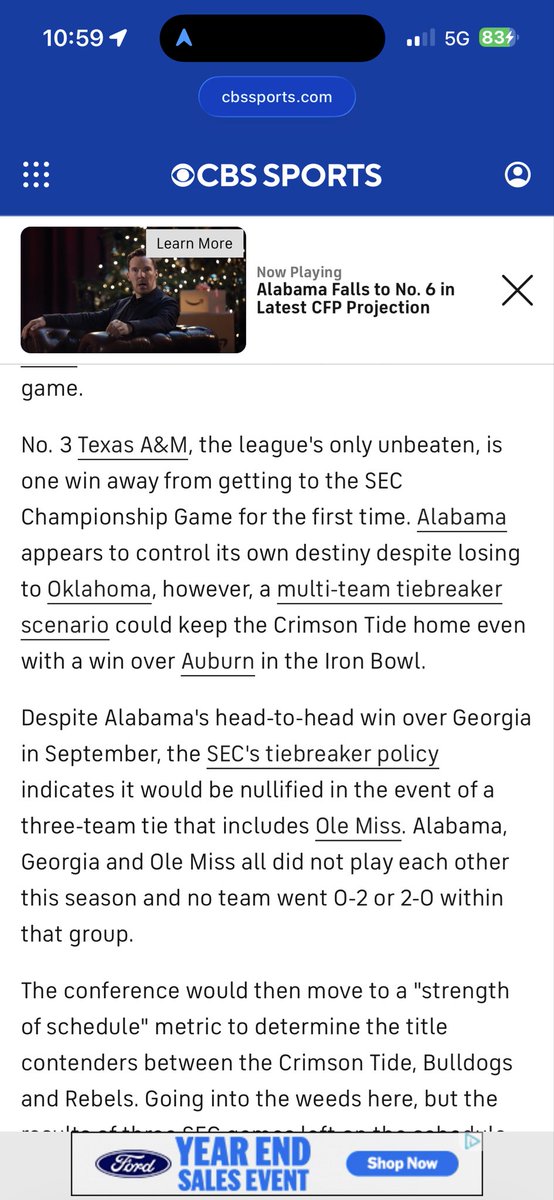 e_gardner34's tweet photo. @CoachBeecham @SSN_Alabama Is cbs sports good enough for you? It would be nullified fucking idiot. Sometimes you can’t get shit through people’s head https://t.co/wgGI9Fesap