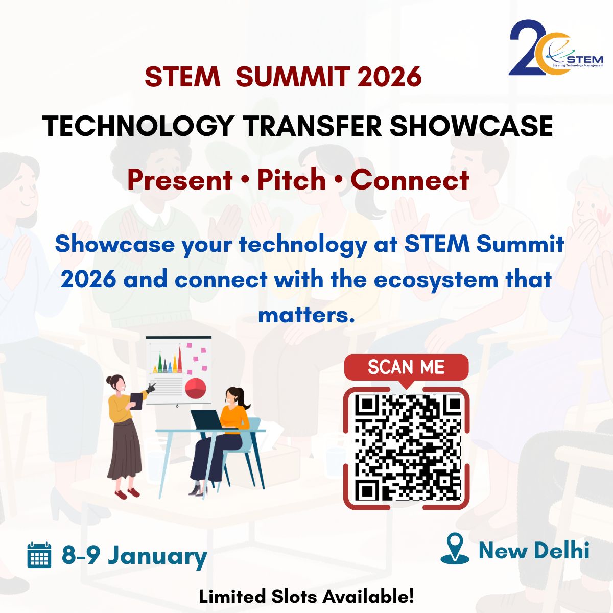 STEMTechTransfr's tweet image. We welcome startups, innovators, academic researchers, R&amp;amp;D centers, incubators, and emerging technology leaders to present their results in front of stakeholders who understand the pathway from prototype to market

#STEMSummit2026 #TechnologyShowcase #TechTransfer