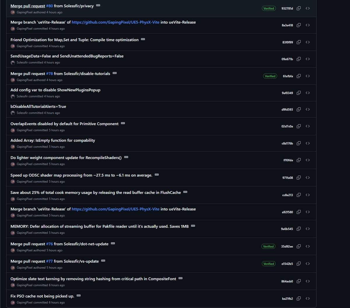 theredpix's tweet image. #UnrealEngine Vite #fork: Today we had a total 53 commits!  With several improvements to the shader compiler, performance upgrades/updates for containers and backports from 5.1/5.2,  added support for #VisualStudio 26, and the #MotionMatching MotionSymph plugin was added to the…