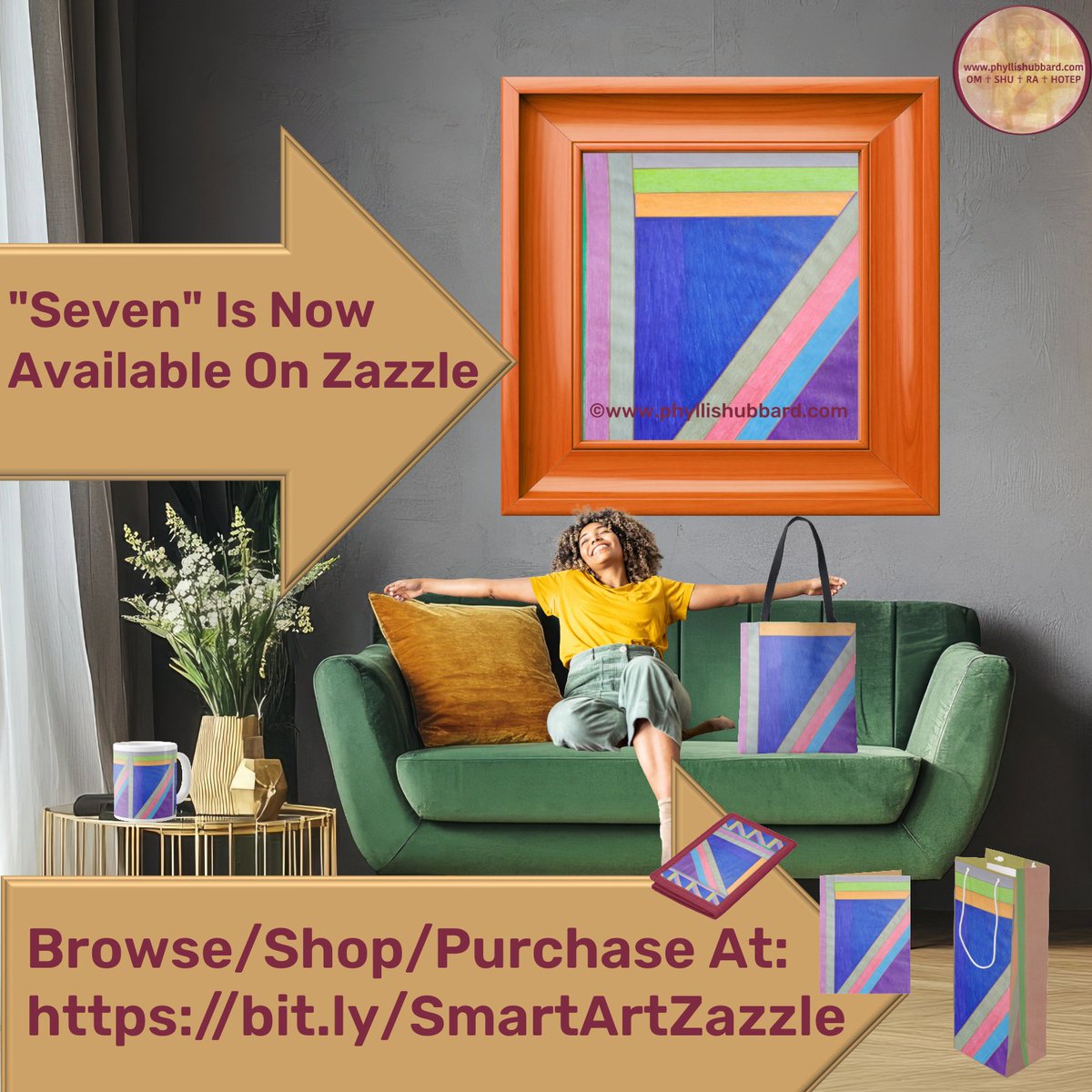 GetRadiant's tweet image. Get You Some 7 - “Seven” (bit.ly/SevenWrap) features mathematical patterns that are in alignment with the fundamental designs of the universe, color therapy and represents a state of higher consciousness. Get The Full Collection At: bit.ly/SmartArtZazzle. Healing 7