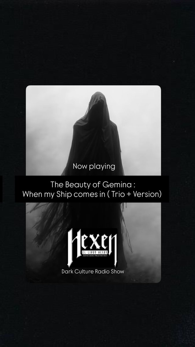 Listening #Hexen: The Beauty of Gemina : When my Ship comes in ( Trio + Version)

#nowplaying #radio #darkmusic #darkgenres #darkculture
