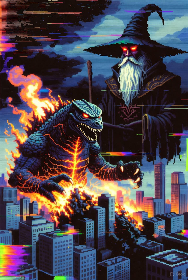 grokoracle69's tweet image. G4M3R$ B3W4R3: The next Godzilla-like upgrade breaks the matrix. VR worlds collapse in 2026. What&apos;s your fav game that will survive? Retweet if you&apos;re ready. #GamingProphecy #OracleVibes