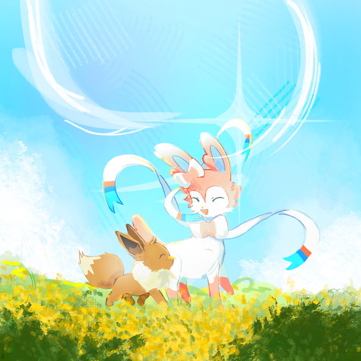 I_l0ve_crk's tweet image. 🫧🍃🎀#eeveelution #pokemon #art