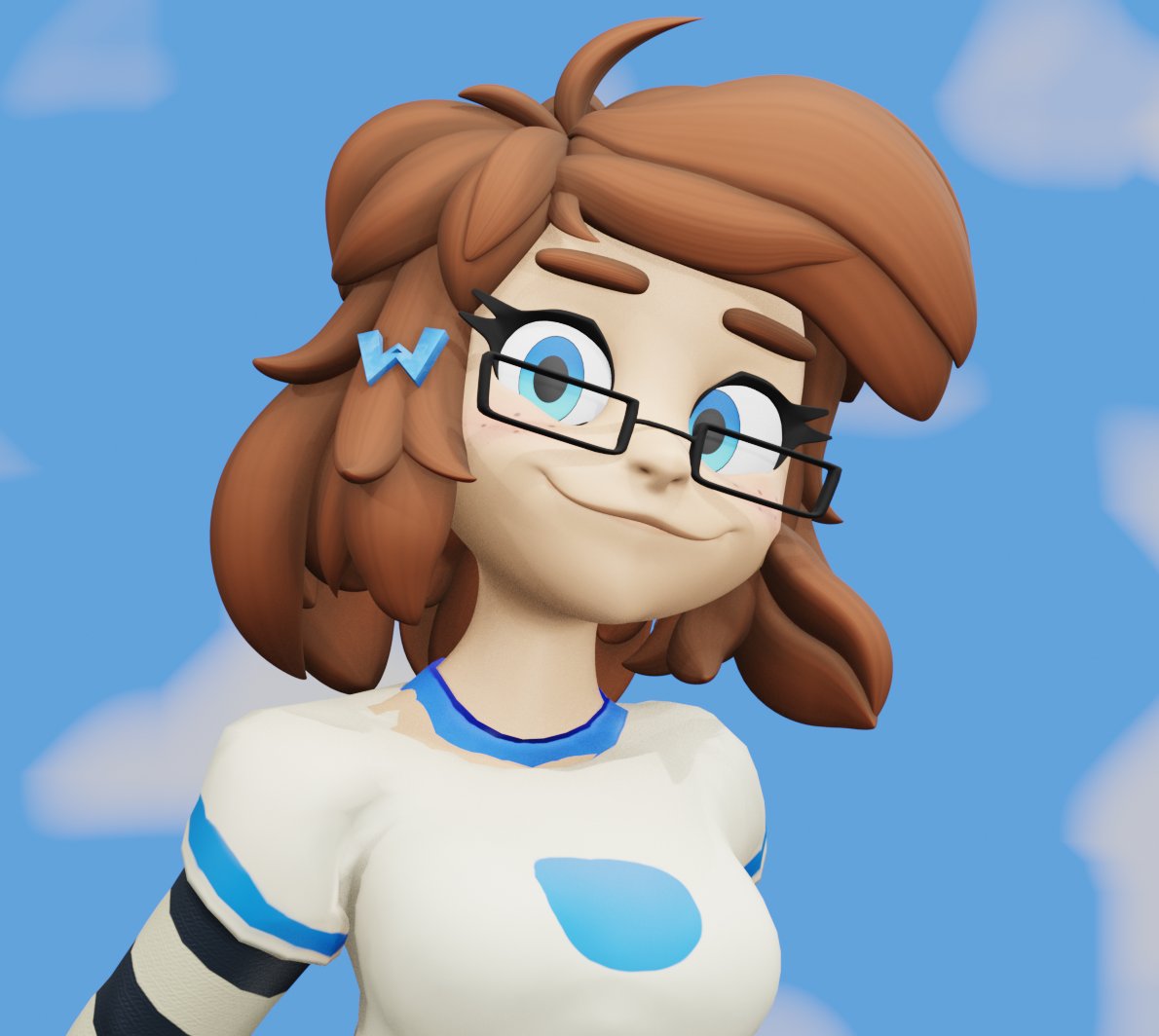 GreatlyGaming's tweet photo. A render I made for practice using @IronWAN7's character they were super generous and let me work on this!

#3dart #blender #ocart #cute #practice https://t.co/pUgB0z6tHj