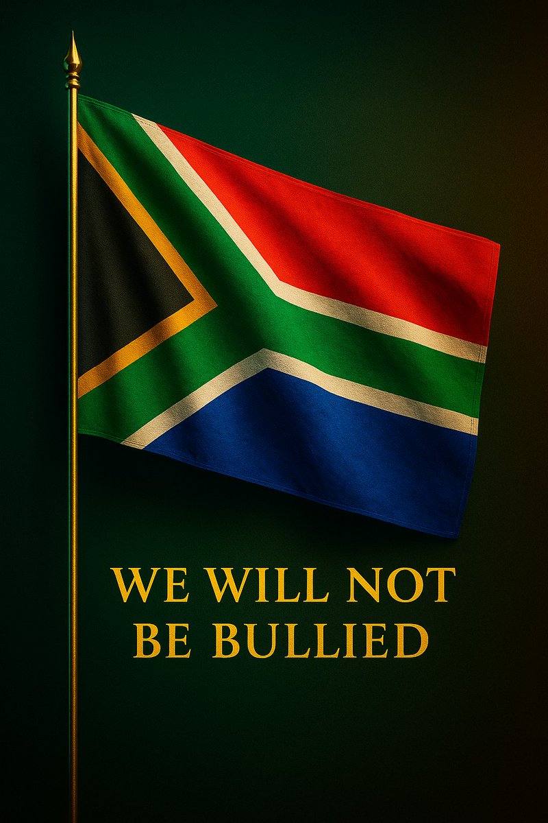 DrTeigh's tweet photo. 🧵A random White House assistant, whose authority begins and ends at printing briefing notes, is not qualified to insult the Head of State of the Republic of South Africa. Their comment was disrespectful, undisciplined and beneath global diplomatic standards.
#WeWillNotBeBullied https://t.co/LqWUXNuxVU