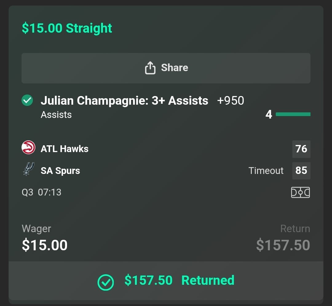 Couple 3+ assists to get us through the small slate ✅️🎯

S/O <a href="/AuntieGotGame/">Auntie</a> w/ the Champagne 🍾 ✨️ 😍 👌 🤪 🤑

Catch us when you can 🤝🚀🎉