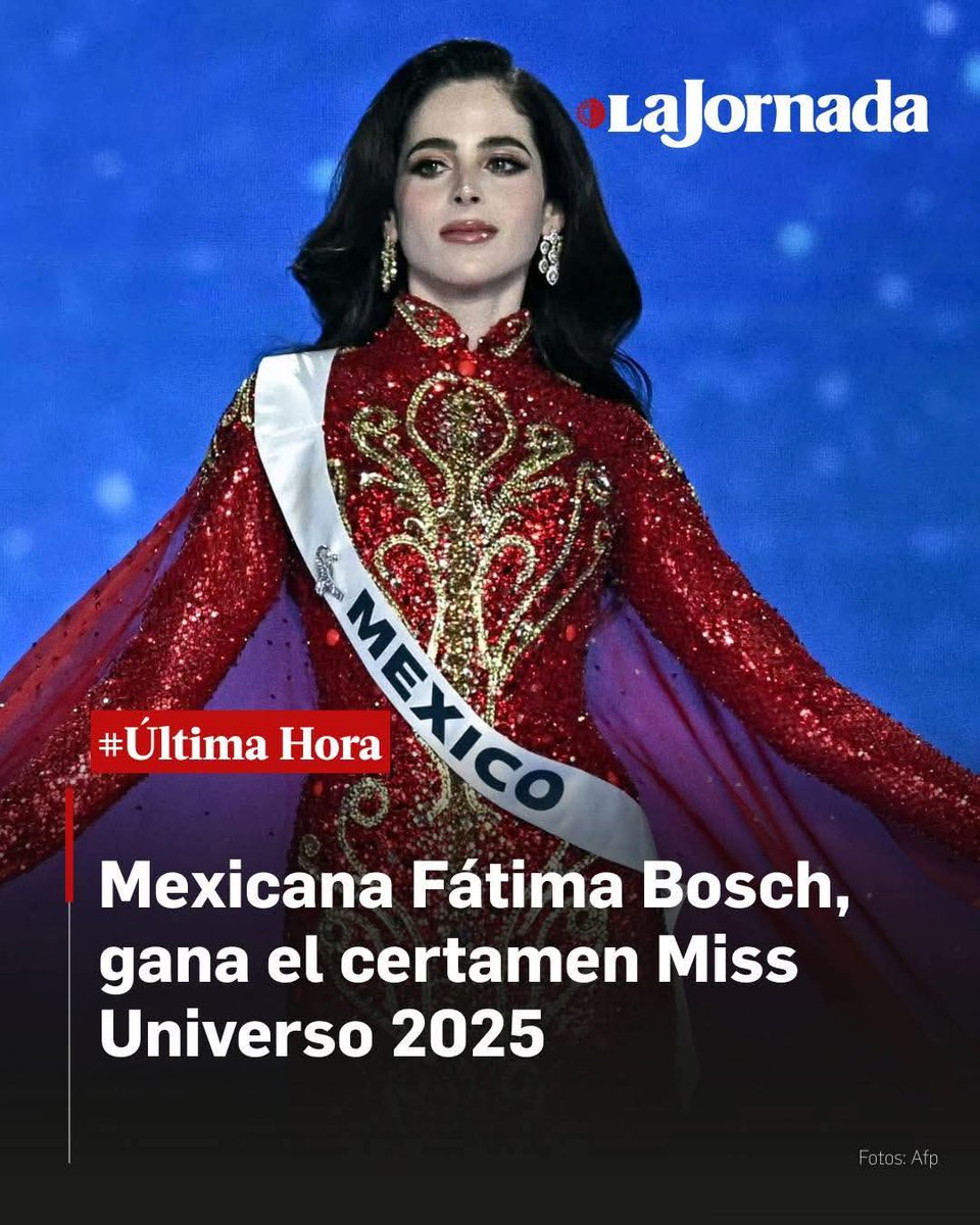 Felicidades a Fátima Bosch, Miss Universo 2025!!

#vivamexico