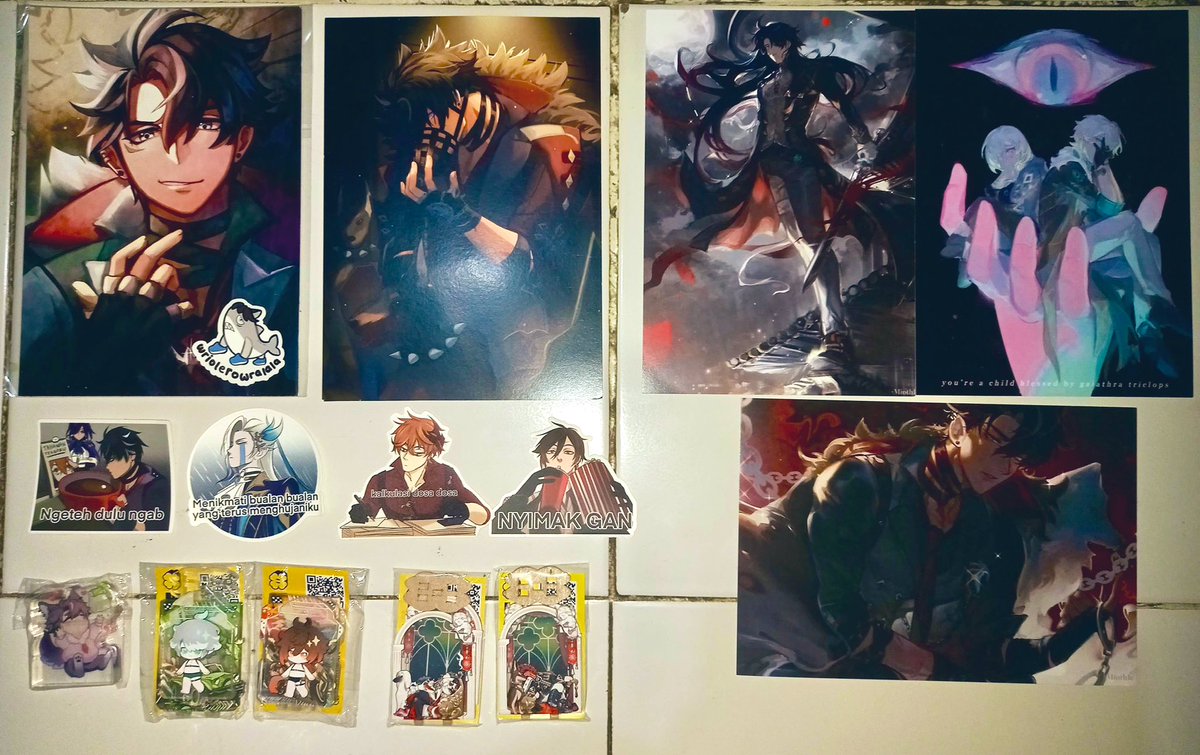 Ada Wrio walau cuma sebiji perkatalog tetep kutrabas 😼

Artprints by <a href="/Volcer_Bruh/">Volcer || CF21 N-38A</a>, <a href="/nekonekomiii/">Nekonekomii | Commission Open |</a>, <a href="/m_iothle/">mio ✶</a>💗

Stickers by <a href="/zeracaeli/">Zera 👾🔜 Lovespacefest</a> PLS BIKIN LAGI

Wrio blockie by <a href="/PhainonSuker/">Phainon's Suker ( CMS CLOSE )</a> PLS COME AGAIN lemme buy more of your merchs 🌹

Mini standees by <a href="/Lannitae/">Lannitae</a> SO HAPPY I GOT ZHONGLI!