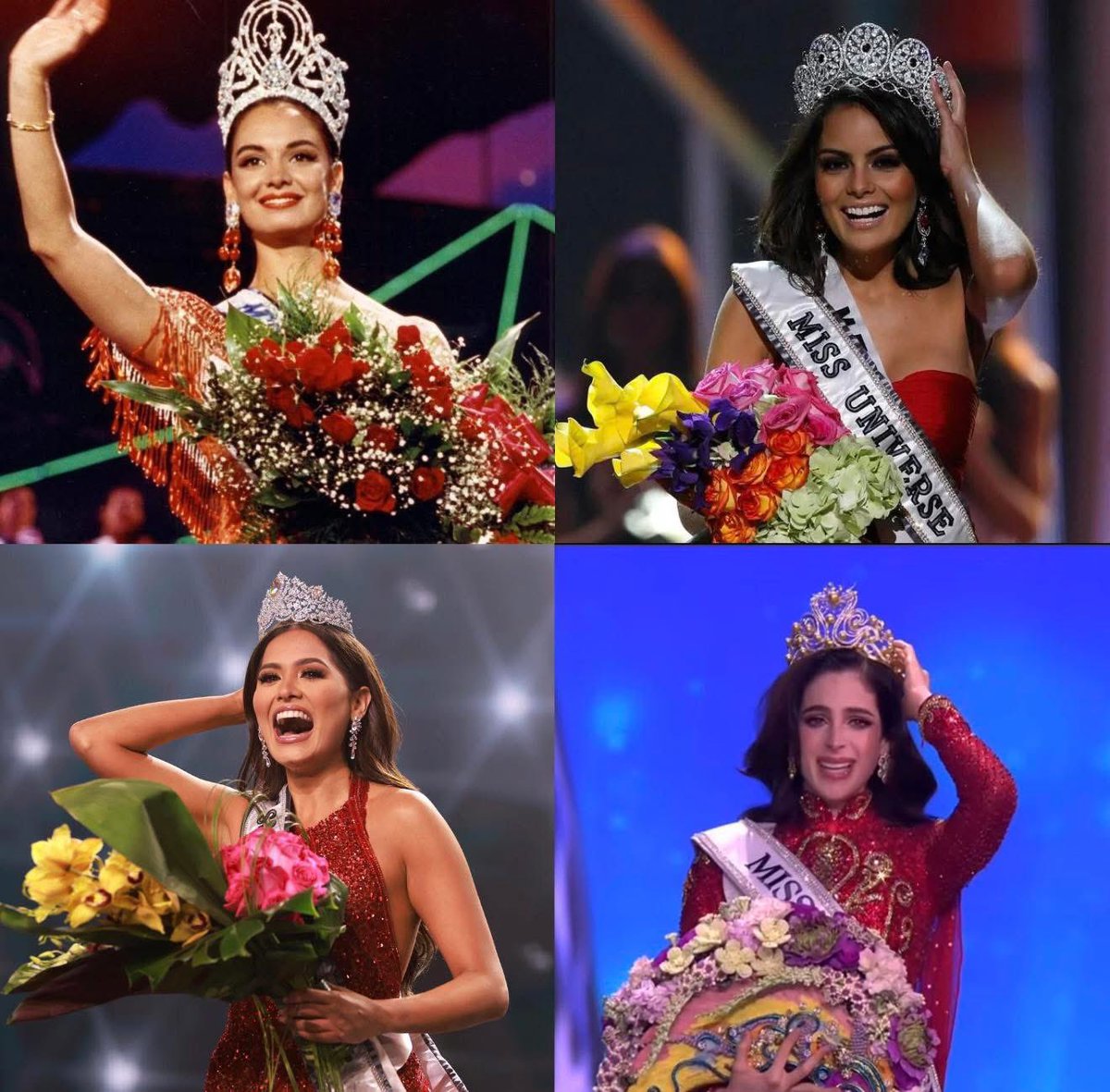 El rojo es el color de las miss universo Mexicanas 🇲🇽 #MissUniverso #MissUniverse