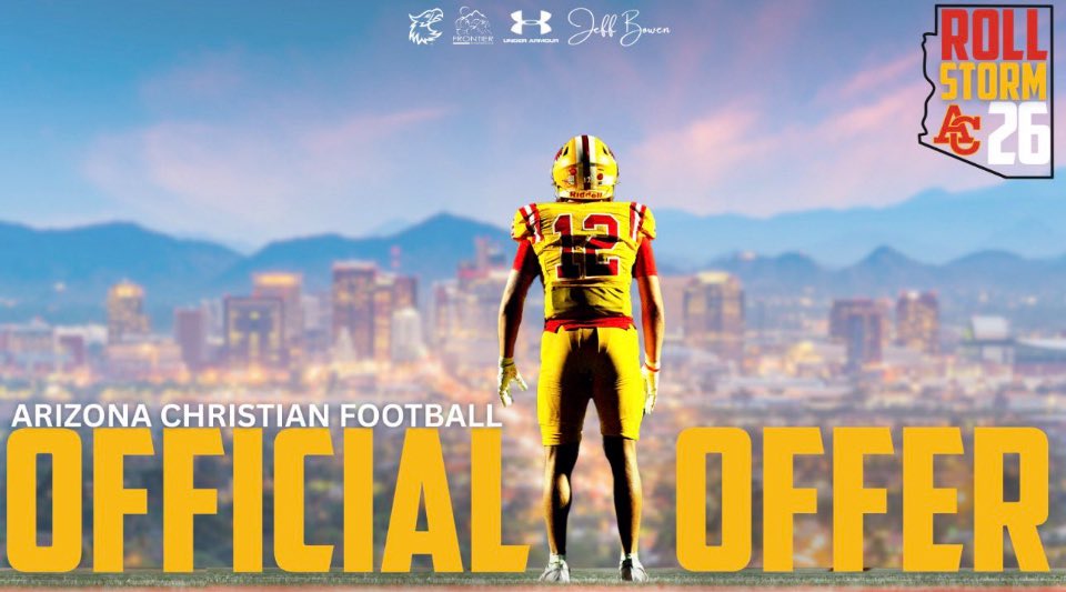 #AGTG Blessed to receive my first offer from Arizona Christian University
<a href="/coachw_chambers/">Will Chambers</a> 
<a href="/CoachM_Justin/">Marcellus Justin</a> 
<a href="/firestormfb/">ACU Football 🔥</a> 
<a href="/SkeeterRecruits/">USVSUS</a> 
<a href="/CoachRT1988/">Rafael Thomas</a> 
<a href="/CoachKDMattox/">K.D. Mattox</a> 
<a href="/CoachCrawford50/">Carl Crawford</a> 
<a href="/ratedTJ_1914/">Coach Norris, MS.</a> 
<a href="/CoachWritt/">Jon Writt, M.Ed.</a> 
<a href="/Coach_Addie2/">Addison McGee, B.Sc.Kin</a>