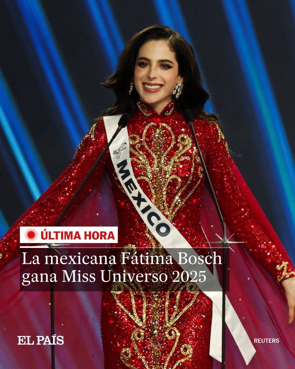 ¡Orgullo mexicano! 👑🇲🇽 La mexicana Fátima Bosch gana Miss Universo 2025

La tabasqueña se convierte en la cuarta mexicana en ponerse la corona del certamen de belleza

✒️<a href="/jajejijoaquin/">Joaquin Patiño</a>
🔗 tinyurl.com/494r4d7k