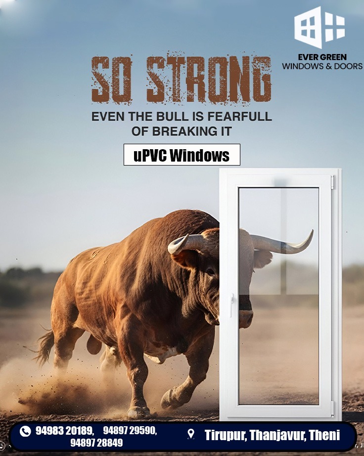 evergreen907971's tweet image. ✔ Unbreakable Strength – Built to Withstand Extreme Impact

✔ High-Quality uPVC Windows for Maximum Safety

✔ Noise-Proof, Dust-Proof &amp;amp; Weather-Resistant

📞 94983 20189

#EverGreenWindows #uPVCWindows #StrongWindows #ImpactResistant #BullStrong #HomeSafety #PremiumUPVC