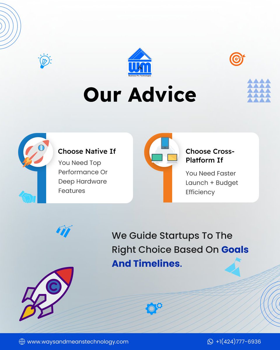 WMTechnology's tweet image. Native or Cross-Platform?
For MVPs, it depends on performance vs speed.
Here’s our breakdown for startup founders
#MVPDev #CrossPlatformApps #WMTechnology
waysandmeanstechnology.com | +1 (424) 777-6936
