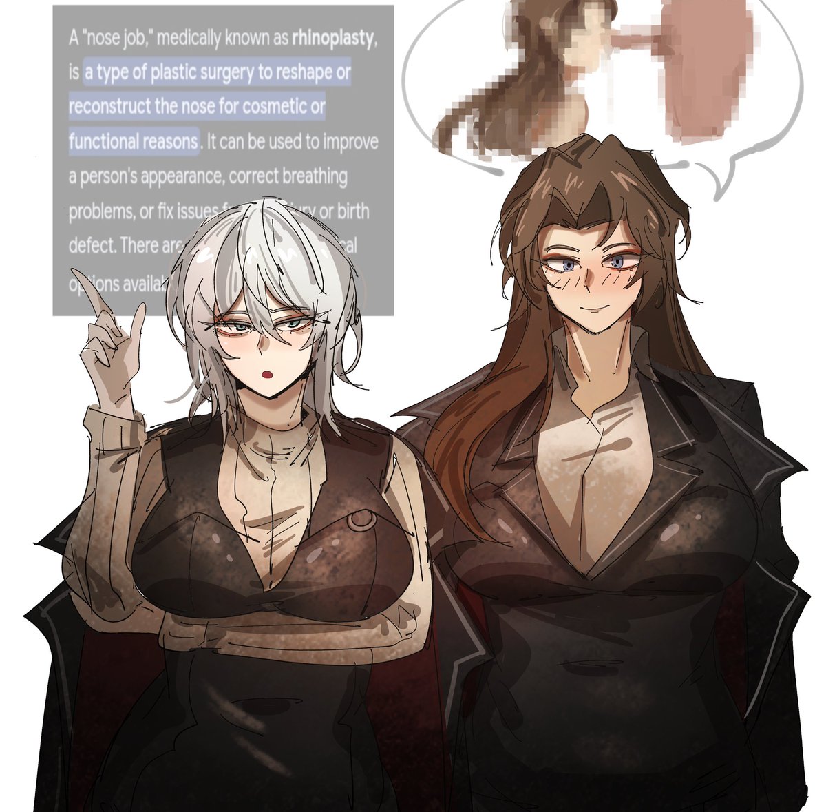 ArczAeon's tweet image. What is a nosejob.   Them: