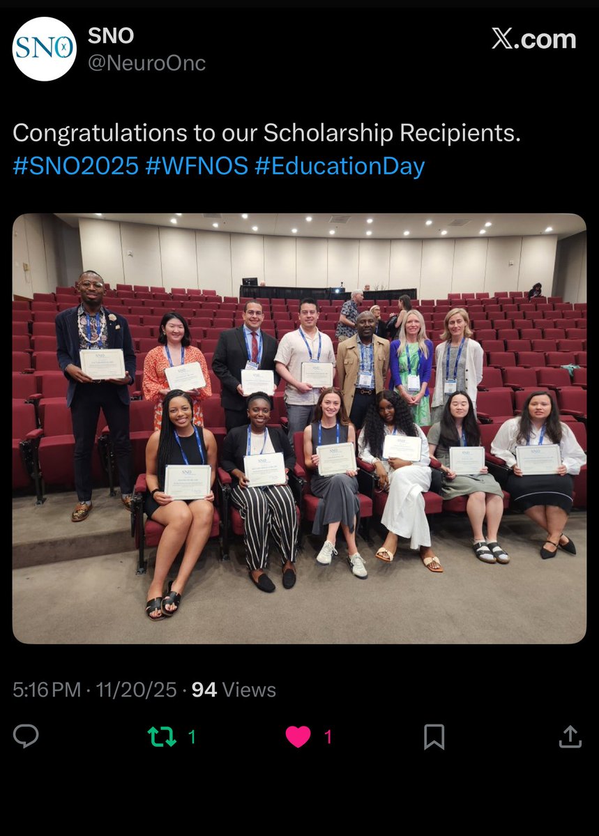 dagoestevezMD's tweet image. Thank you so much 🙏🏽 @NeuroOnc #SNO2025 #WFNOS