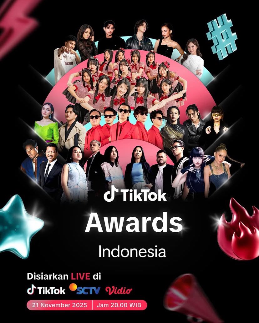Nanti malam live di TikTok Awards 2025. Kapan lagi nonton kami berkolaborasi dengan JKT48 ✈️