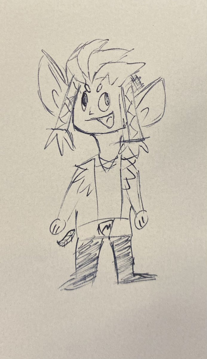 Ollie doodle at work but I messed up his eye so I guess he has strabismus