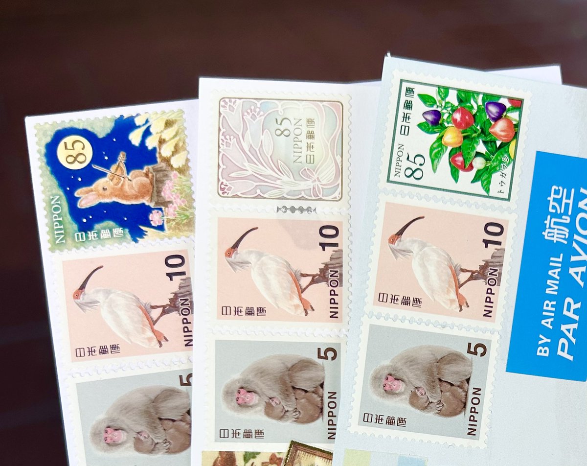 ArumatT14's tweet image. 今日送った3通📮ドイツ🇩🇪のpenpal と、#ポスクロ 経由でアメリカ🇺🇸とドイツ🇩🇪へクリスマスカード🎄#postcrossing #postcard