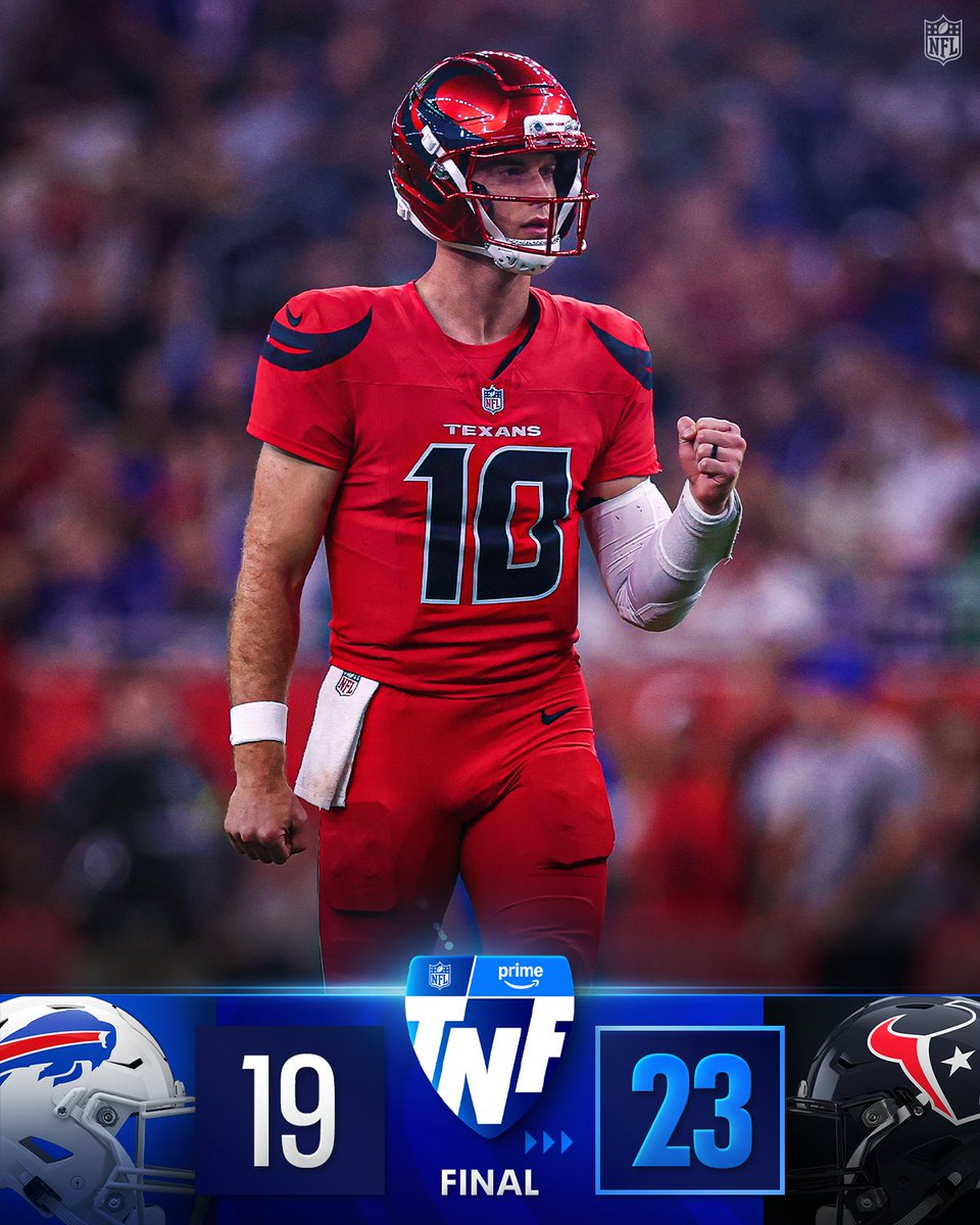 FINAL: The @HoustonTexans defense puts up EIGHT sacks to help secure the win on TNF! 