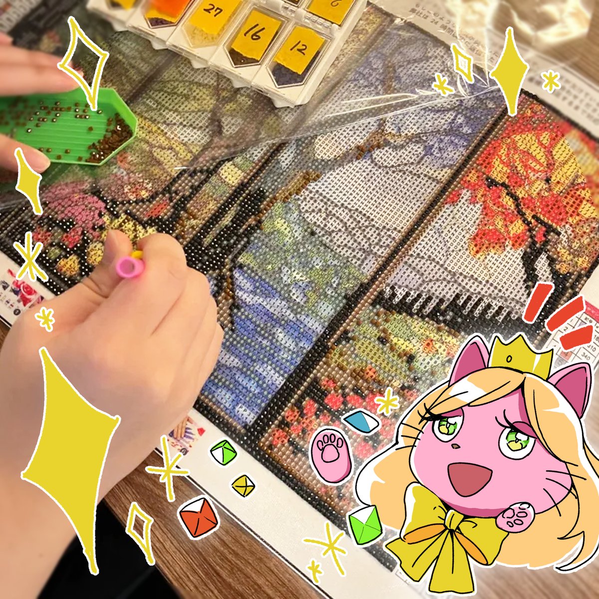 rashikulab_hmmt's tweet image. みなさん、こんにちは！
ラシクラボ浜松です💎

本日はハンドメイドの制作風景をお届け✨
キラキラのダイヤモンドアート！

#ラシクラボ
#ダイヤモンドアート
#作品を載せて自分の作品を知ってもらおう