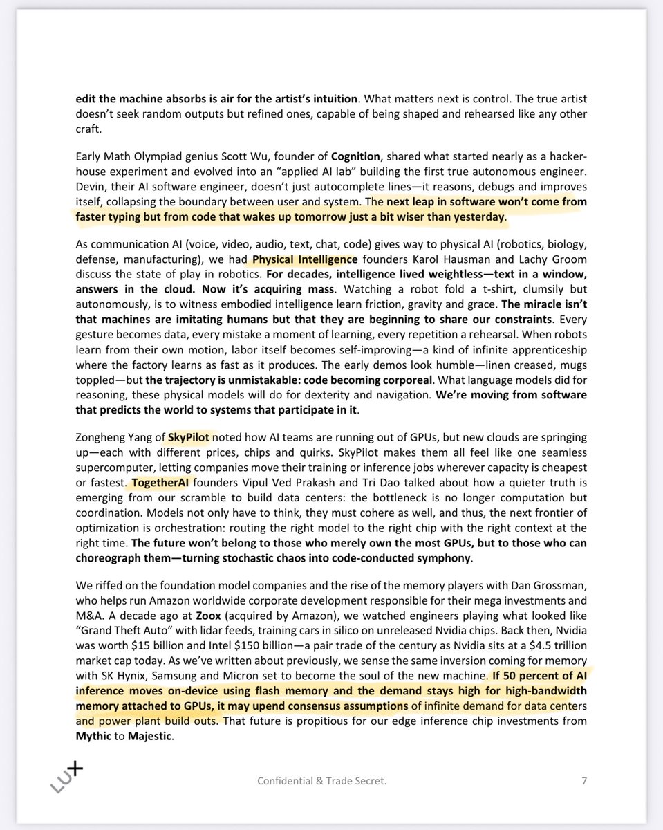 wolfejosh's tweet image. 9/ If 50% of AI inference moves on-device, using flash memory and the demand stay high for high-bandwidth memory attached to GPUs, it may upend consensus assumptions…