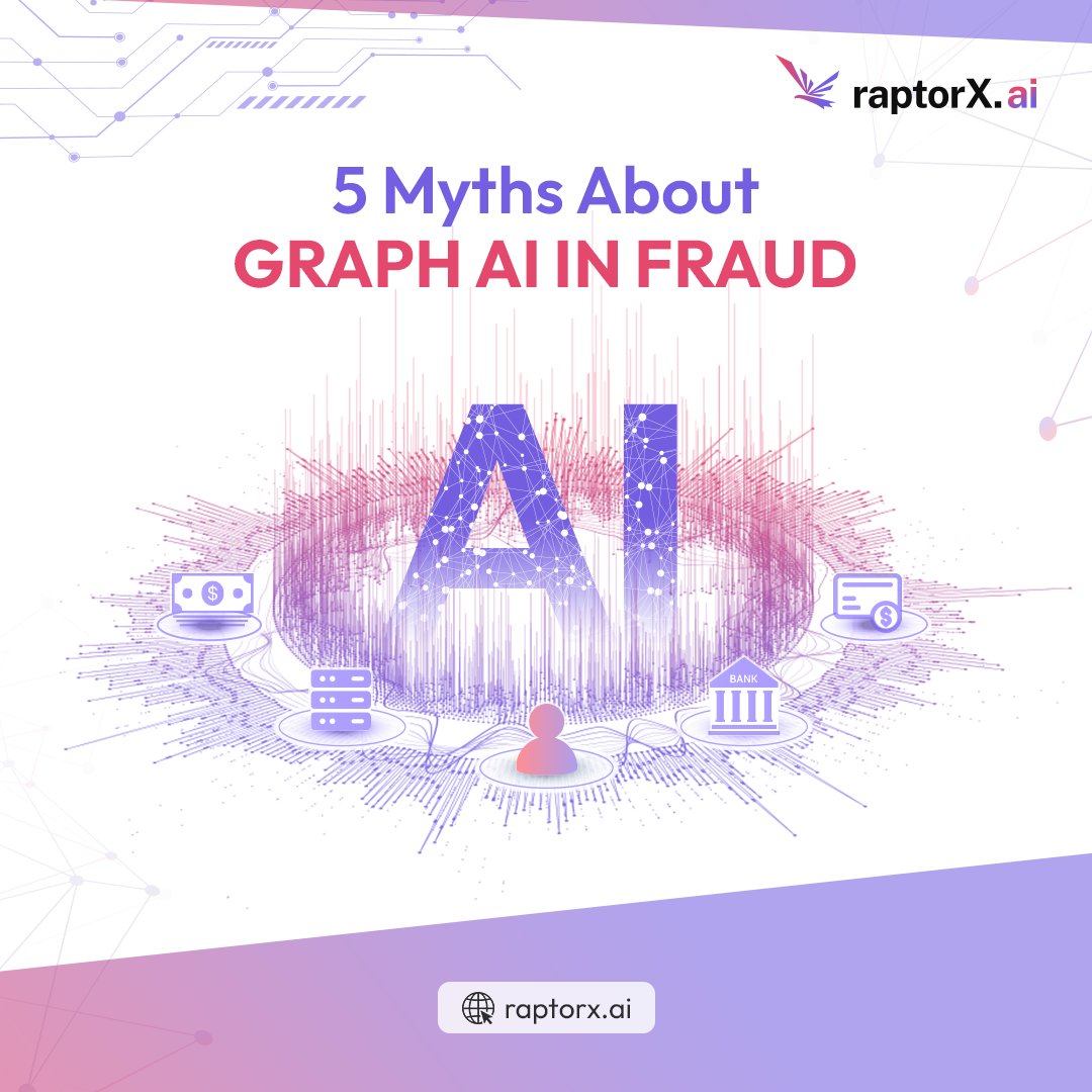 raptorxai's tweet image. Most fraud models miss relationships. Graph AI doesn’t.

We break 5 myths: real-time graph indexing, low-label performance, micro-pattern detection, and seamless integration.

Fraud is a network. Model it like one. 
raptorx.ai

#GraphAI #FraudDetection #AML #FinCrime