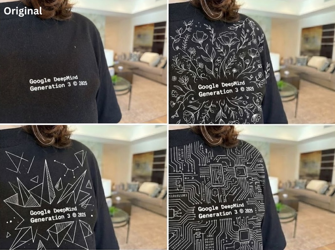 Nano Banana Pro 的全新趣味提示：

拍張照片，然後要求「添加酷炫的塗鴉」——可以在整張照片上，也可以在某個物體上。

我用它來升級我的雙子座3號週邊商品😎