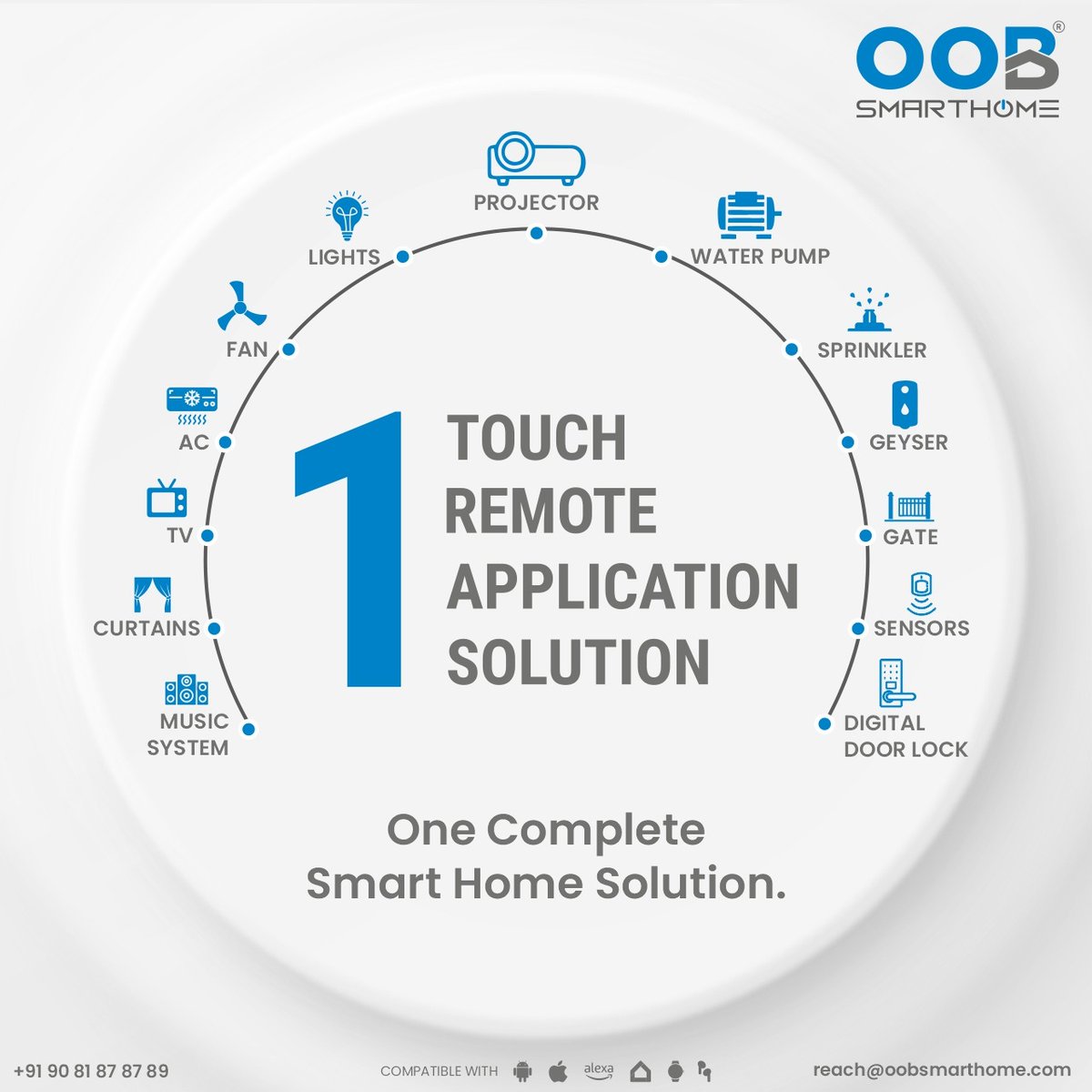 OobSmartHome's tweet image. Control your entire home with just 1 touch. The future of smart living starts here.
👉 Switch to Smart. Switch to OOB.
#OOBSmartHome #SmartSwitch #SmartLiving #HomeAutomation #MadeInIndia #OneTouchControl #SmartLiving #TechLifestyle #DigitalHome #ConnectedHome #SmartDevices